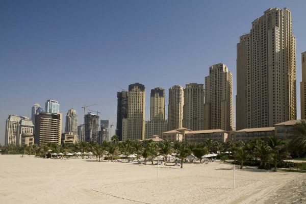 UAE, Dubai, Marina Jumeirah Beach buildings